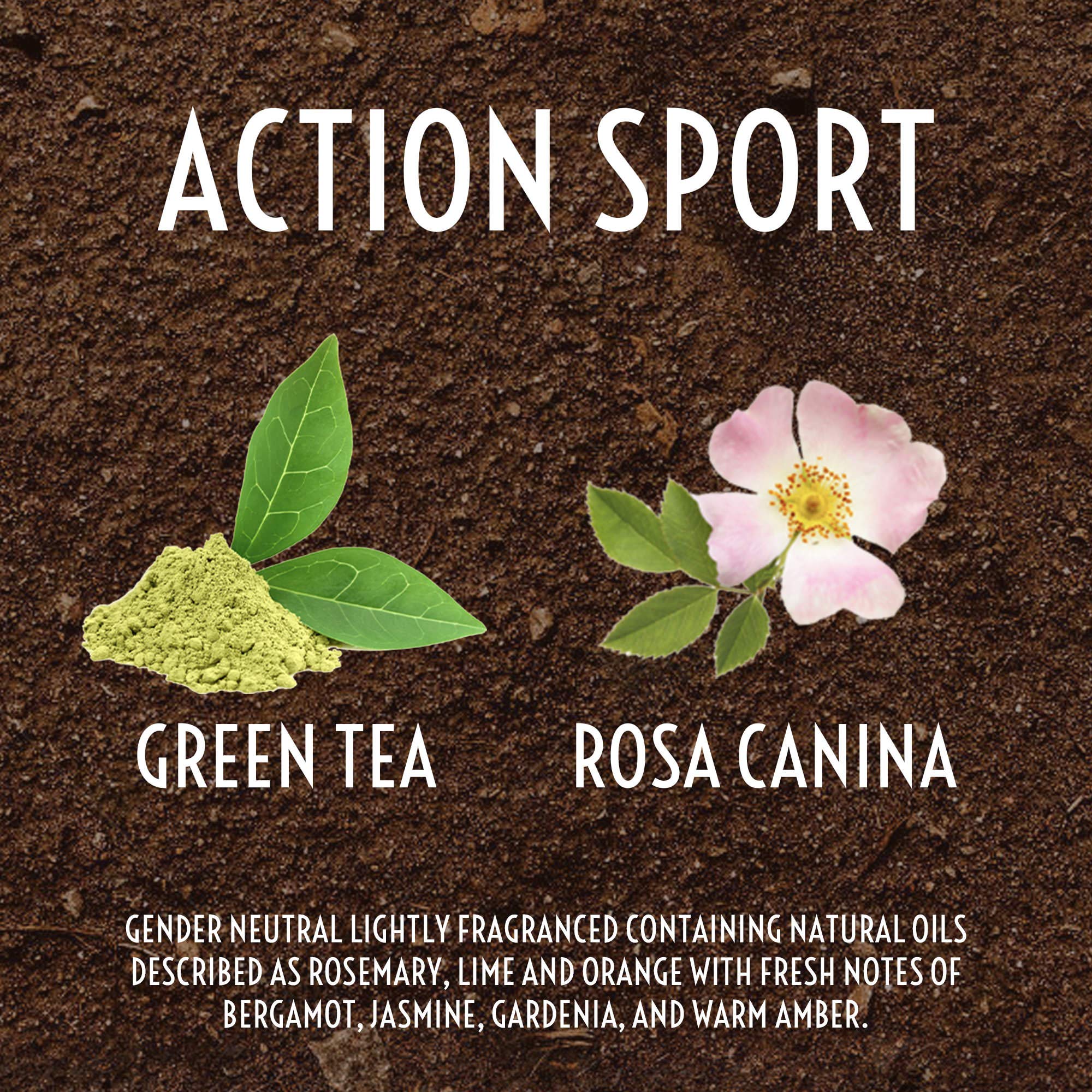 Herbal Clear Naturally deodorant tube close-up illustrates smooth application and gentleness