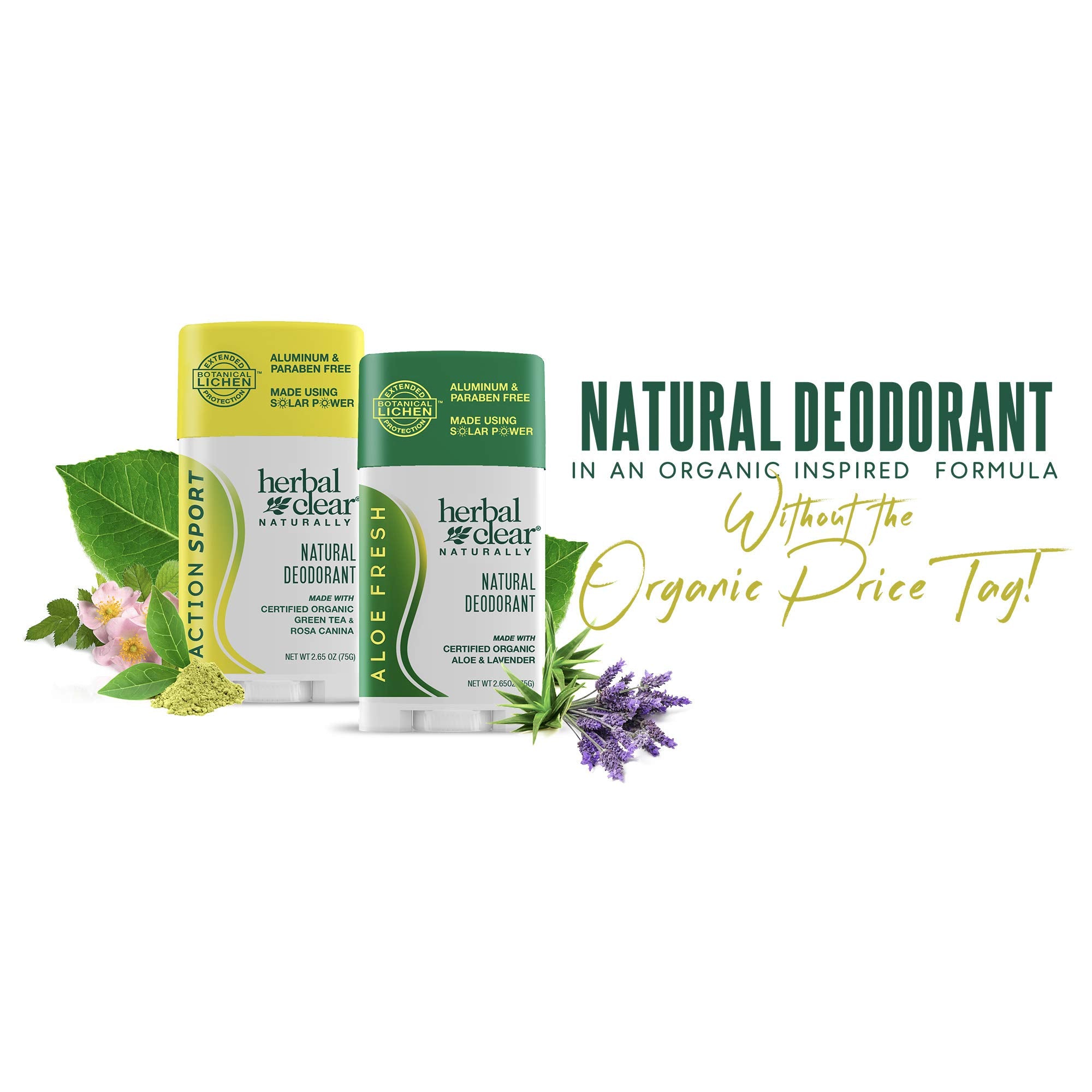 Herbal Clear Naturally sustainable packaging powered by solar energy reduces environmental impact