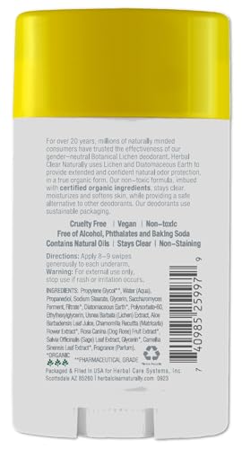 Herbal Clear Naturally vegan cruelty-free label signals an ethical, skin-friendly choice