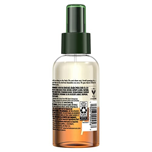 Herbal Essences Bio Renew Argan Oil Aloe mist dispenser showcases convenient spray for easy application.