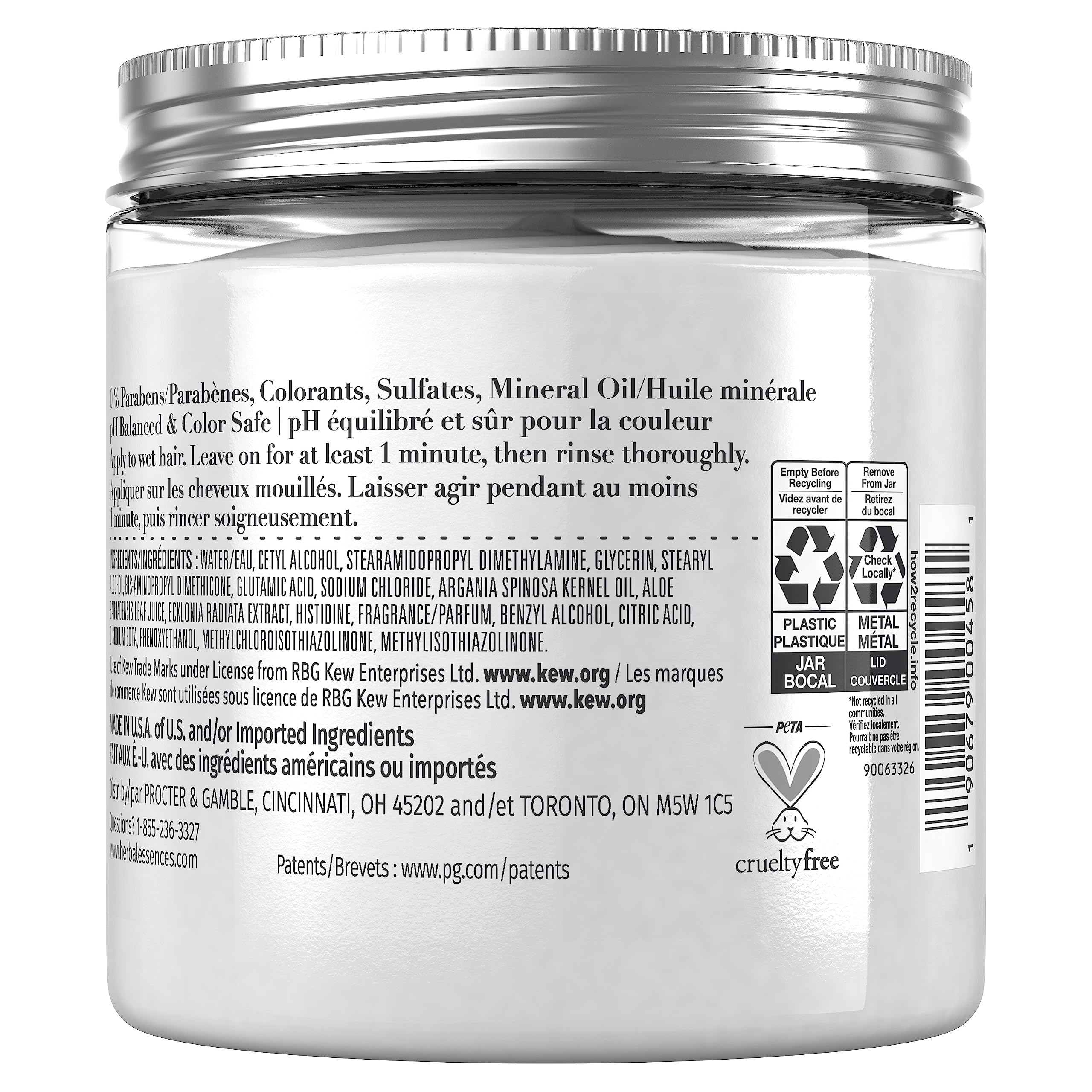 Herbal Essences bio:renew sulfate-free ingredients graphic highlights clean formula.