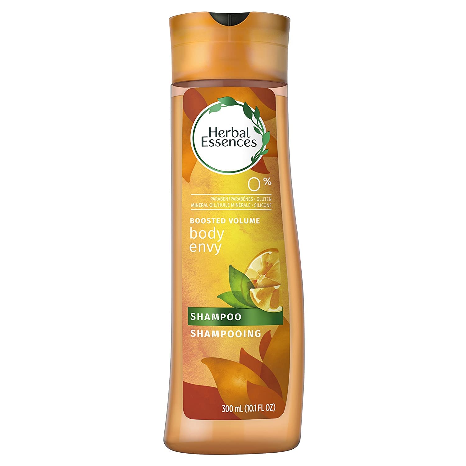 Herbal Essences Body Envy close up cap and label with citrus note