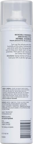 Close-up of Body Envy hairspray boosting hair volume