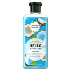 Herbal Essences Hello Hydration conditioner bottle front for hydrated, nourished hair.