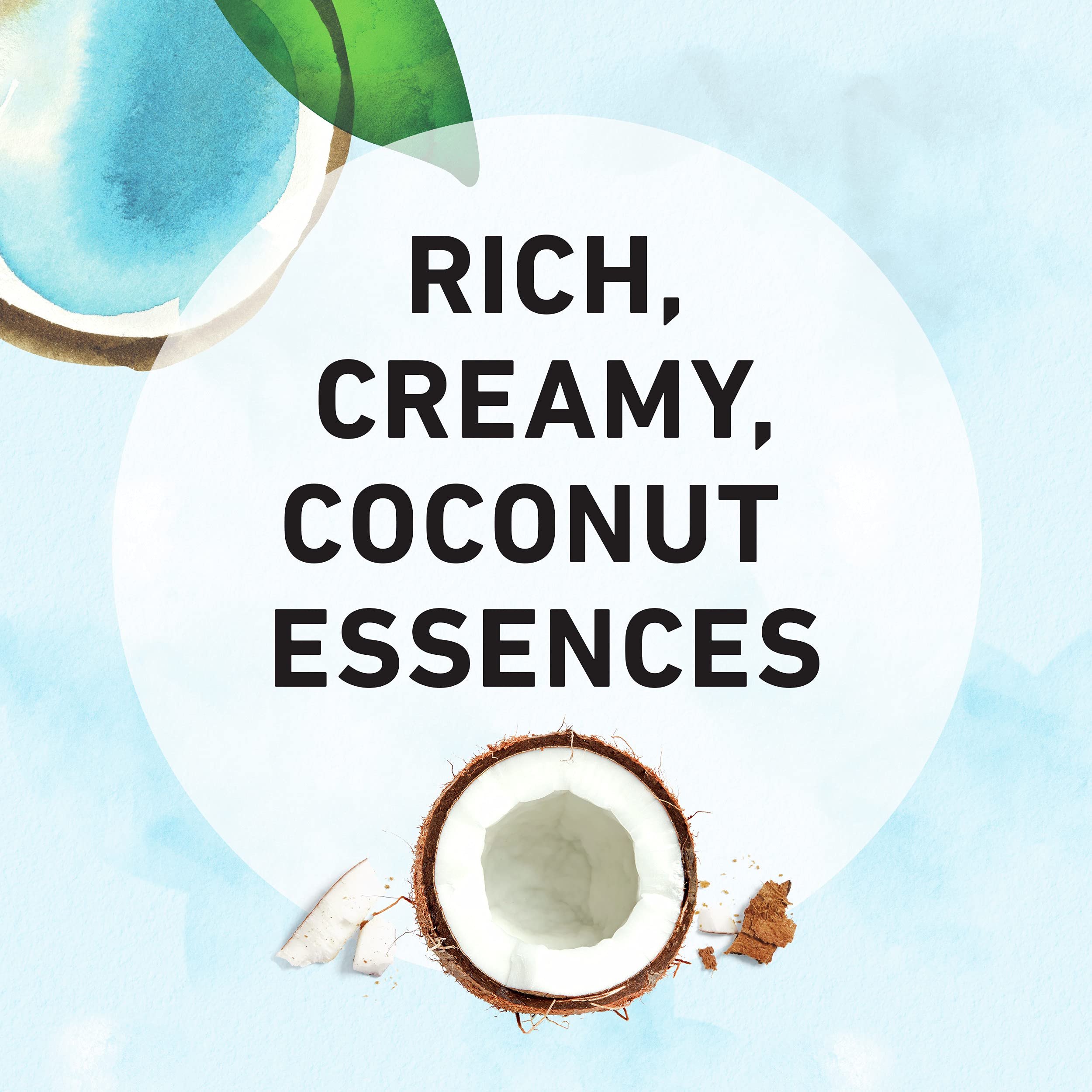 Herbal Essences Hello Hydration conditioner coconut scent scene evoking tropical spa vibes.