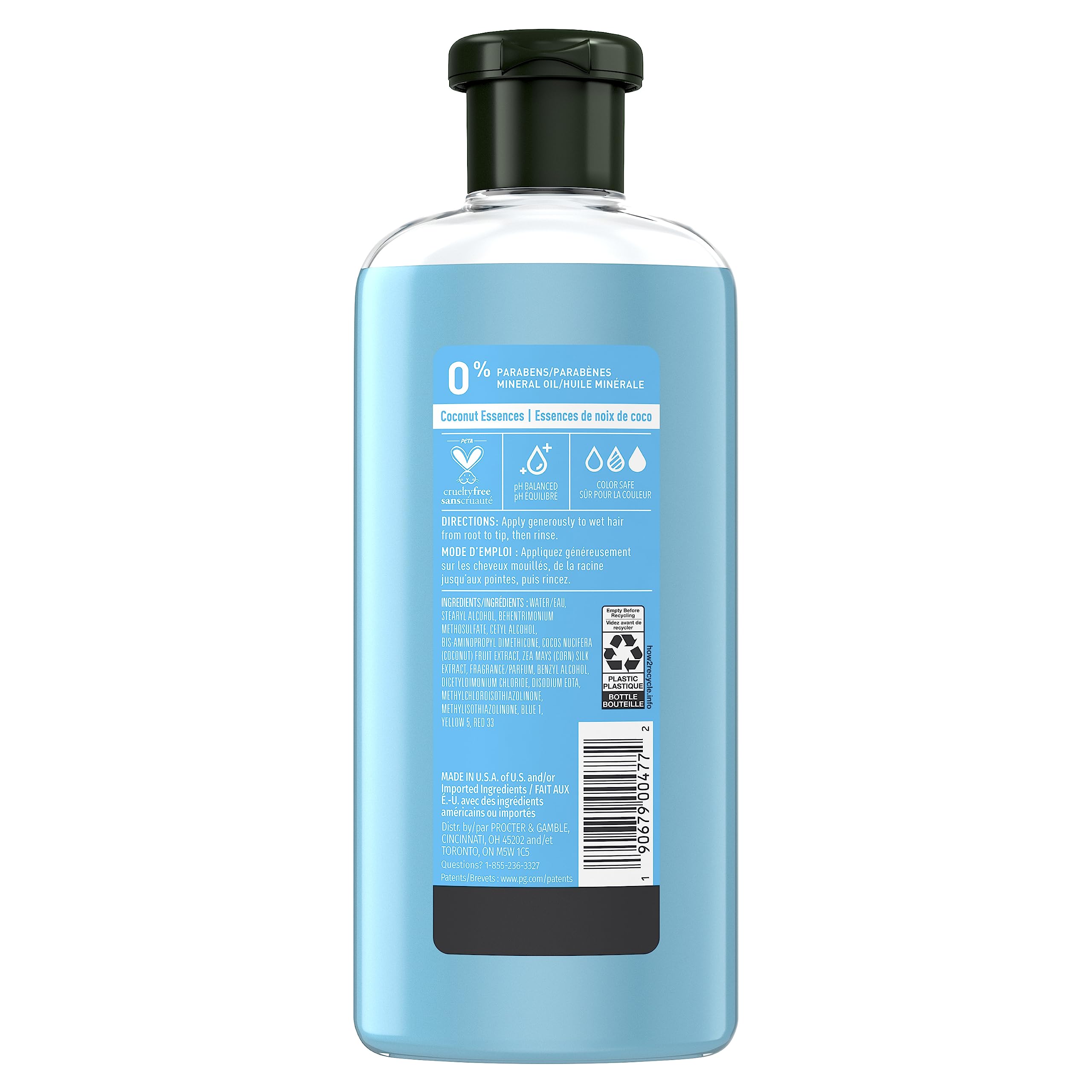 Herbal Essences Hello Hydration conditioner pour action showing easy distribution and moisturizing impact.