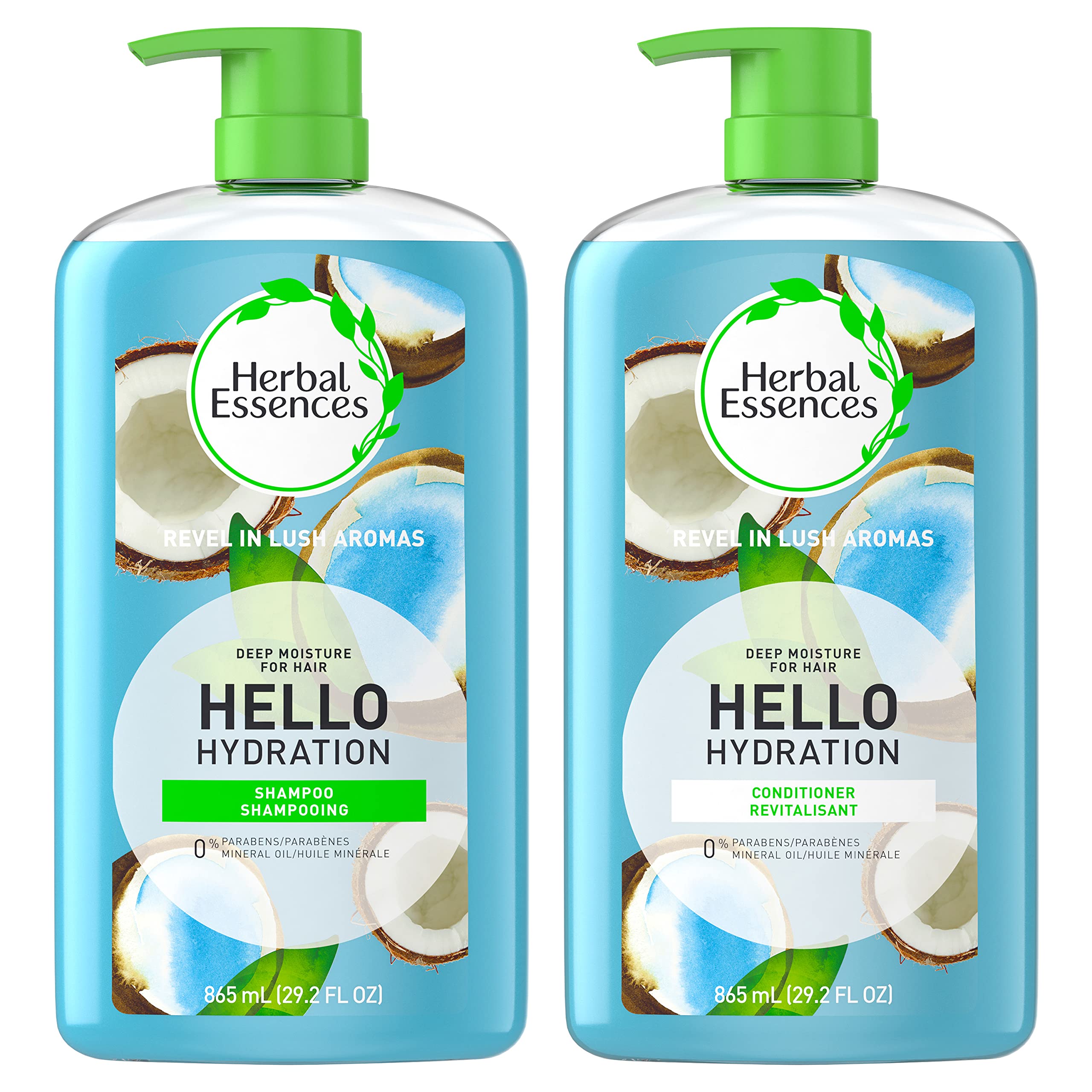 Herbal Essences Hello Hydration Shampoo bottle delivers deep moisture for daily hydration.