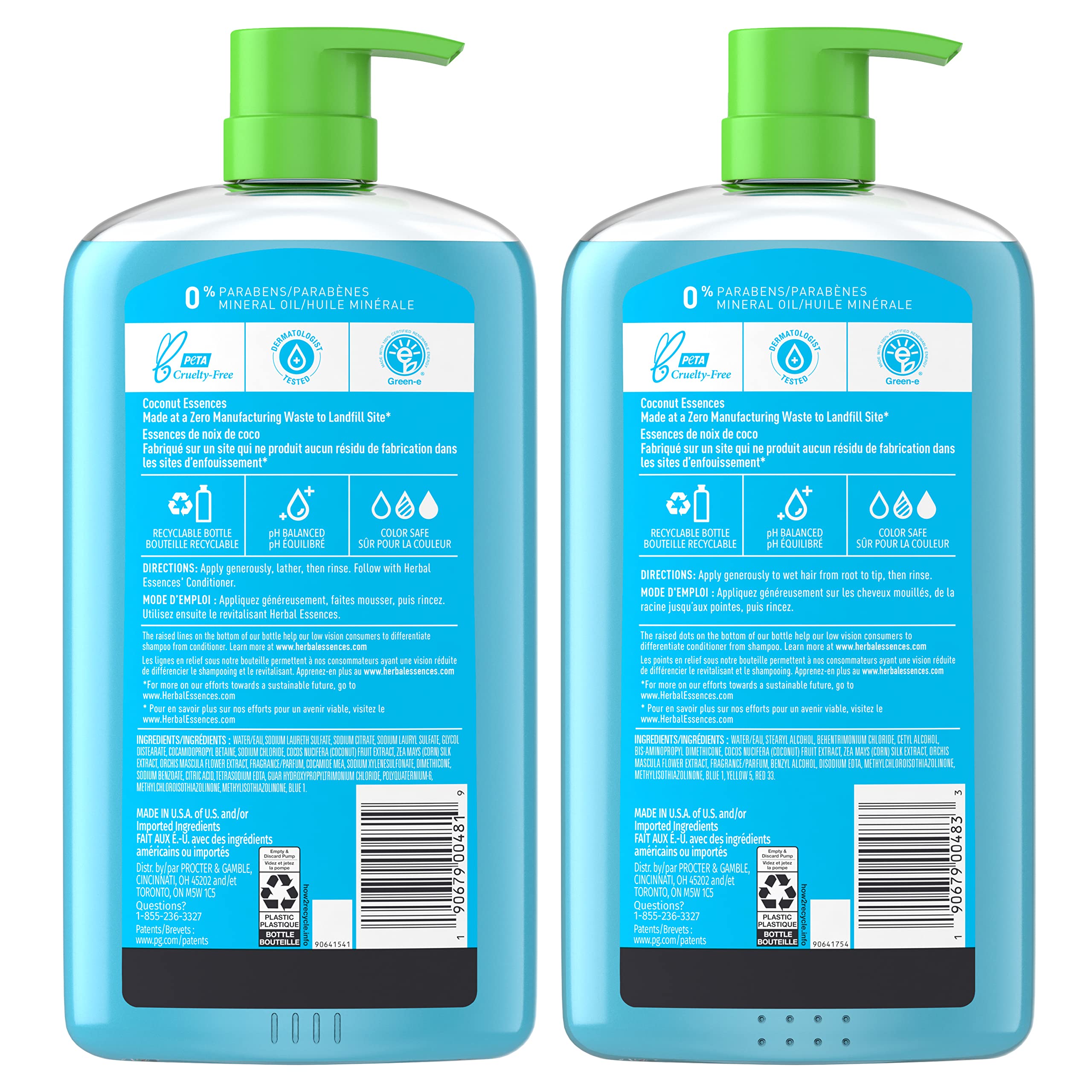 Herbal Essences recyclable bottle reinforces eco-friendly routine and mindful packaging.