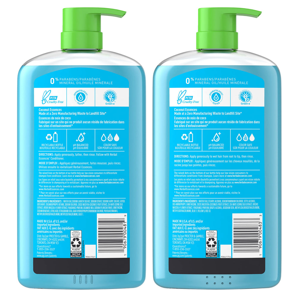 Herbal Essences recyclable bottle reinforces eco-friendly routine and mindful packaging.