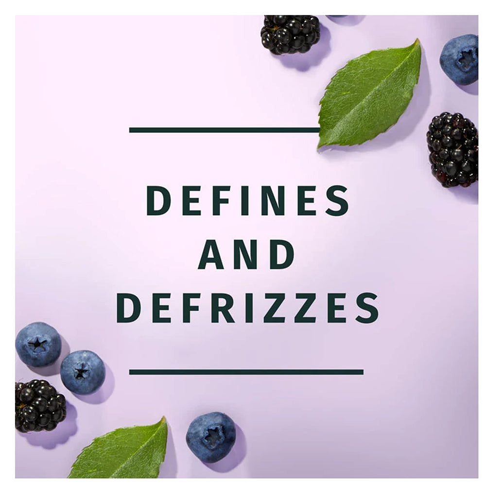 Herbal Essences Totally Twisted berry-scented gel adding refreshing fragrance during styling.