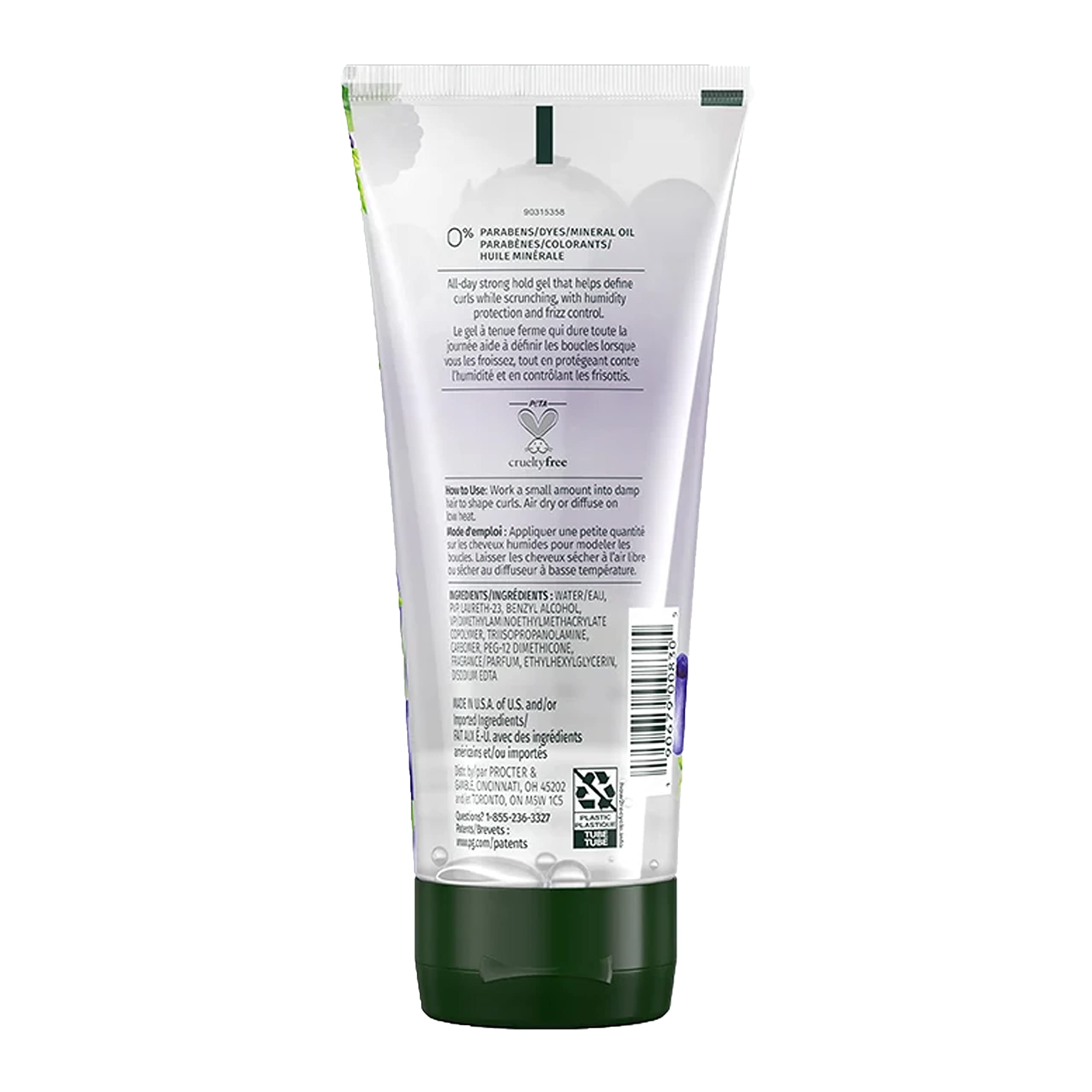 Herbal Essences Totally Twisted gel dispense close-up for defined, frizz-free curls.