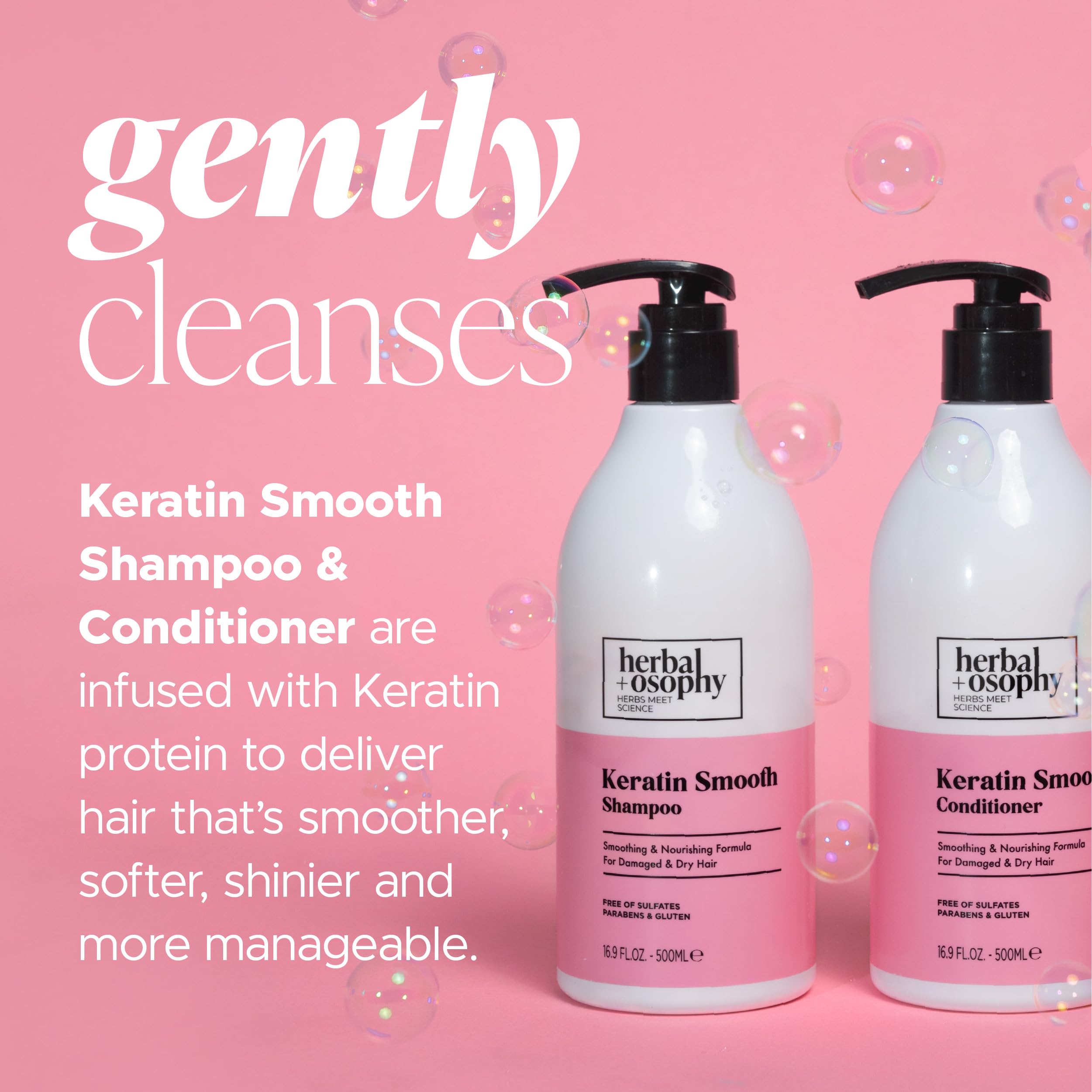 Herbalosophy Damaged Hair Repair closeup illustrates reduced breakage during styling.