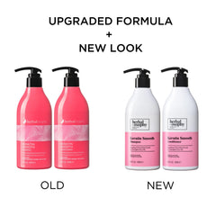 Herbalosophy Keratin Conditioner bottle dispense supports detangling on dry, damaged hair.