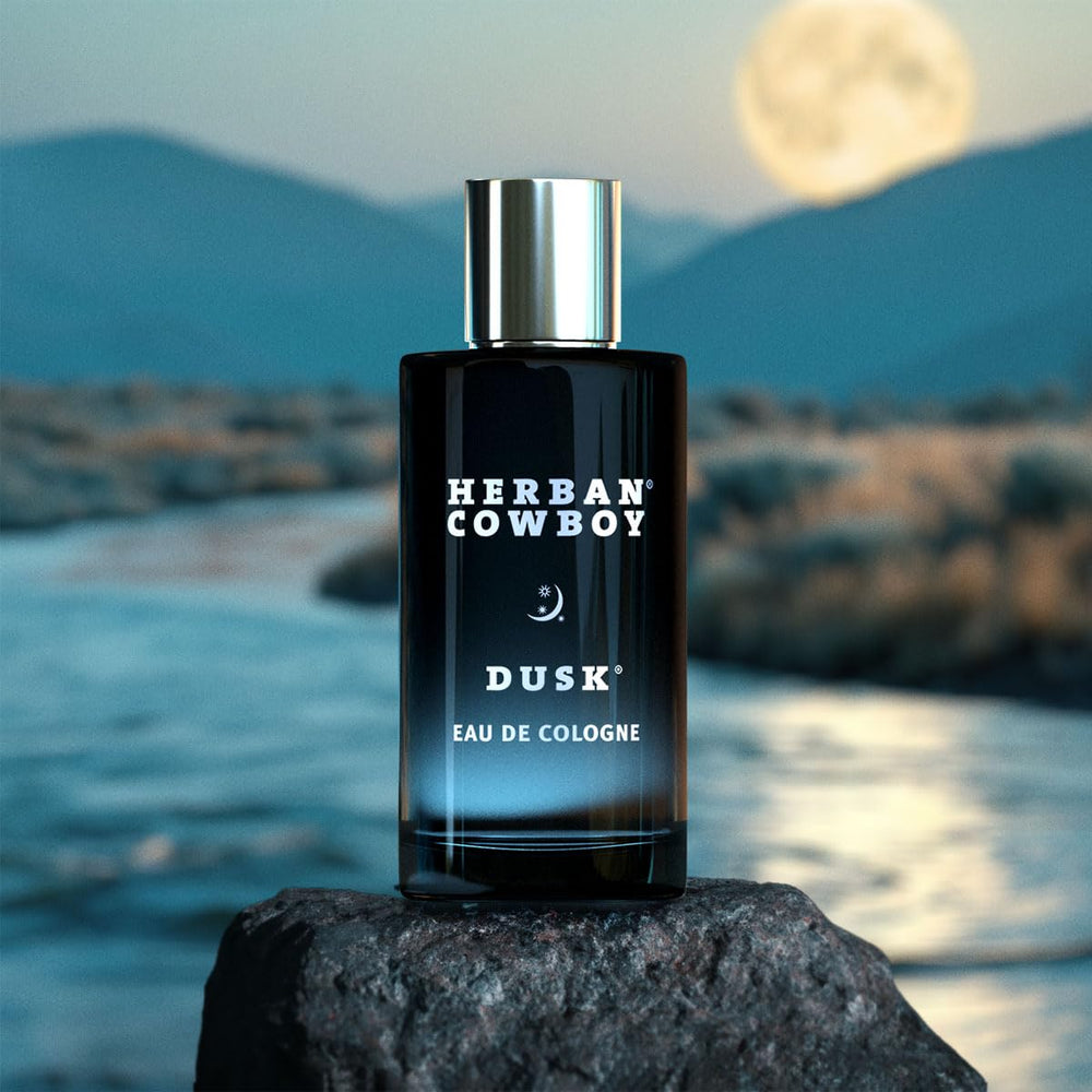 Herban Cowboy Dusk packaging shown conveying rugged sophistication for everyday carry.