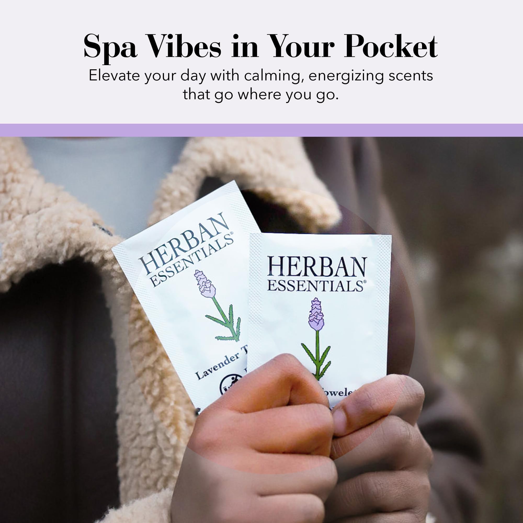 Herban Essentials cruelty-free USA-made seal on packaging.
