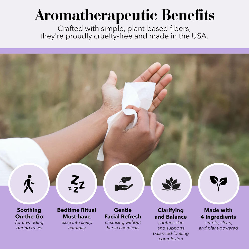 Herban Essentials lavender-wipes hands-use demonstrates quick clean without drying.
