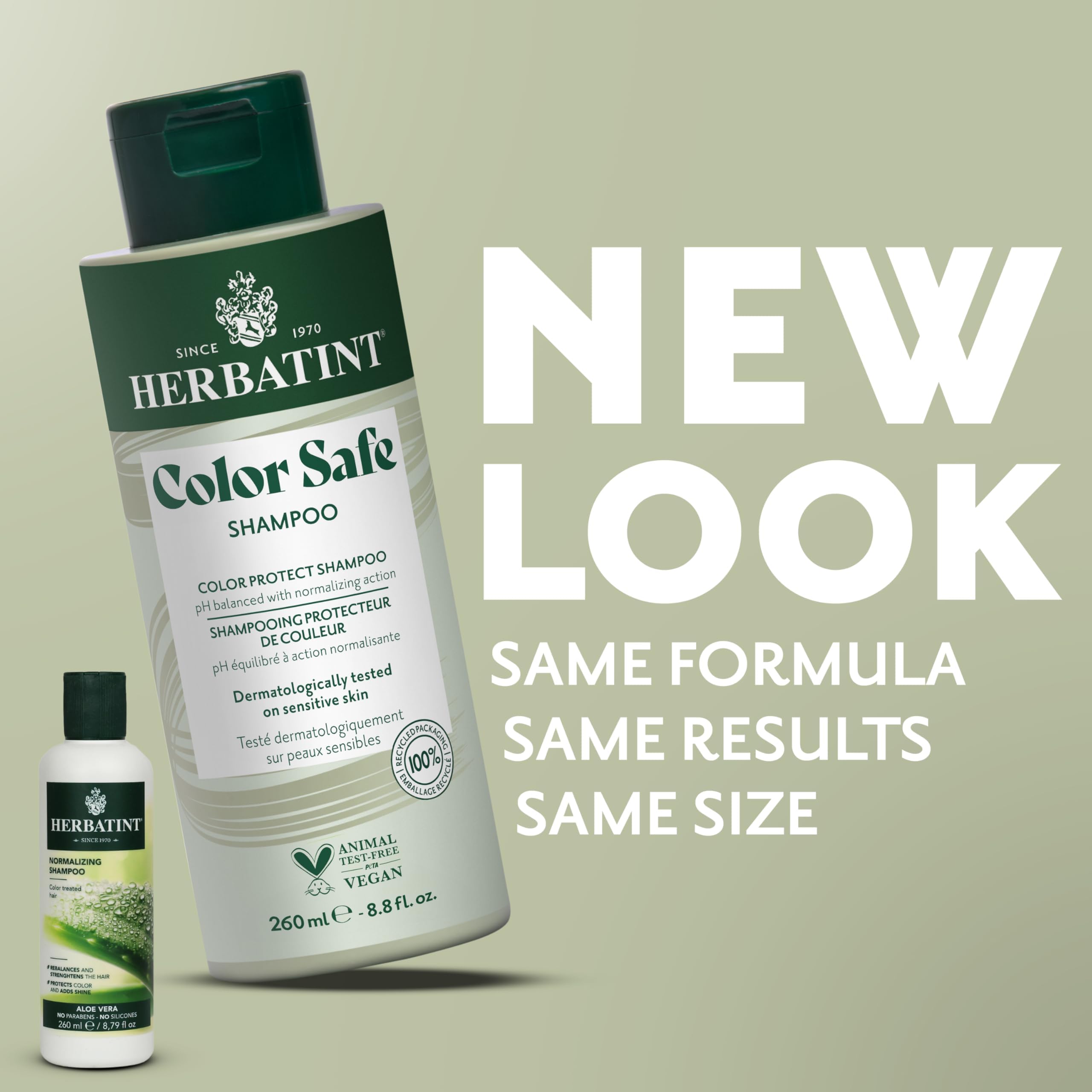 Herbatint aloe vera ingredients closeup highlights gentle scalp care.