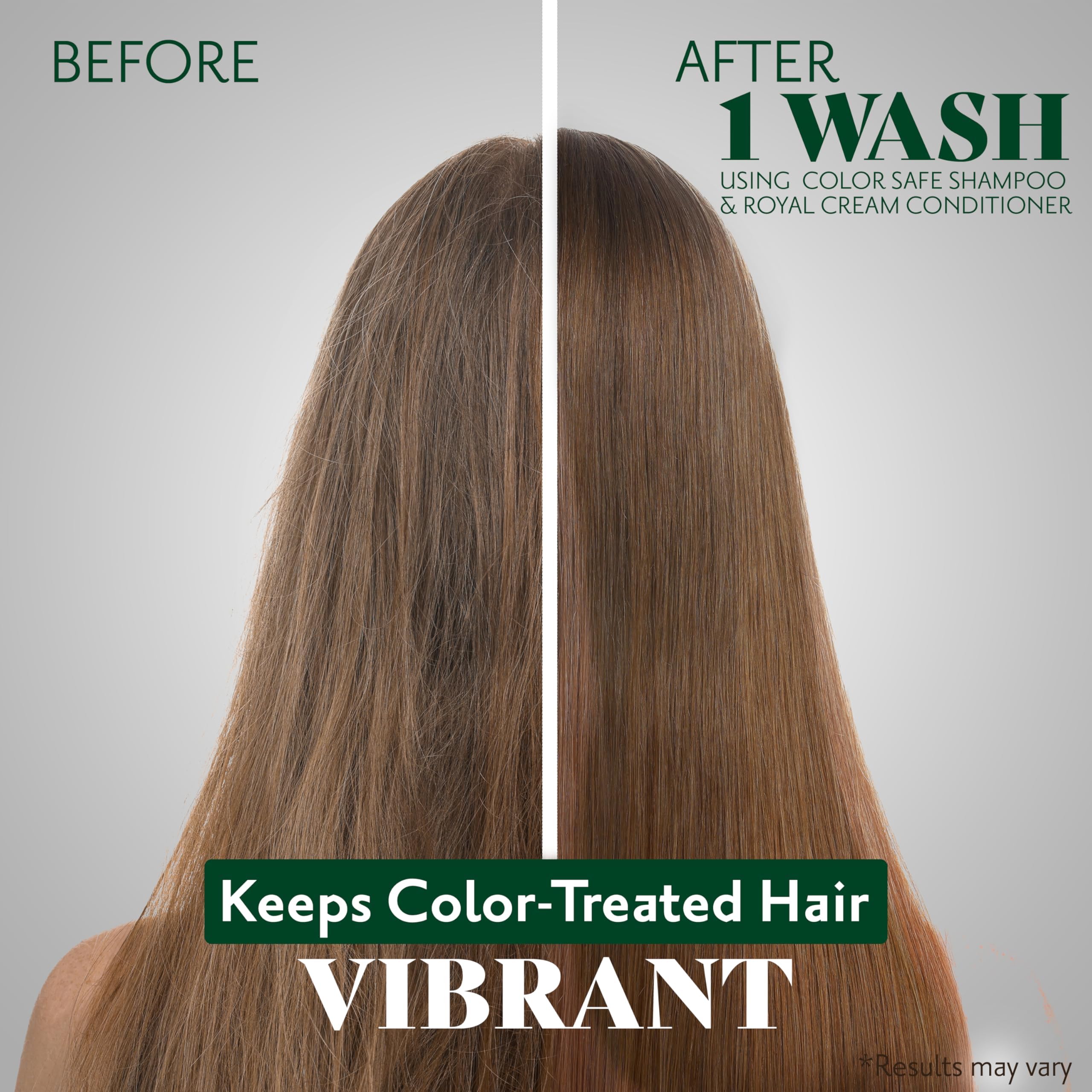 Herbatint color-treated hair before after shows color retention and shine.