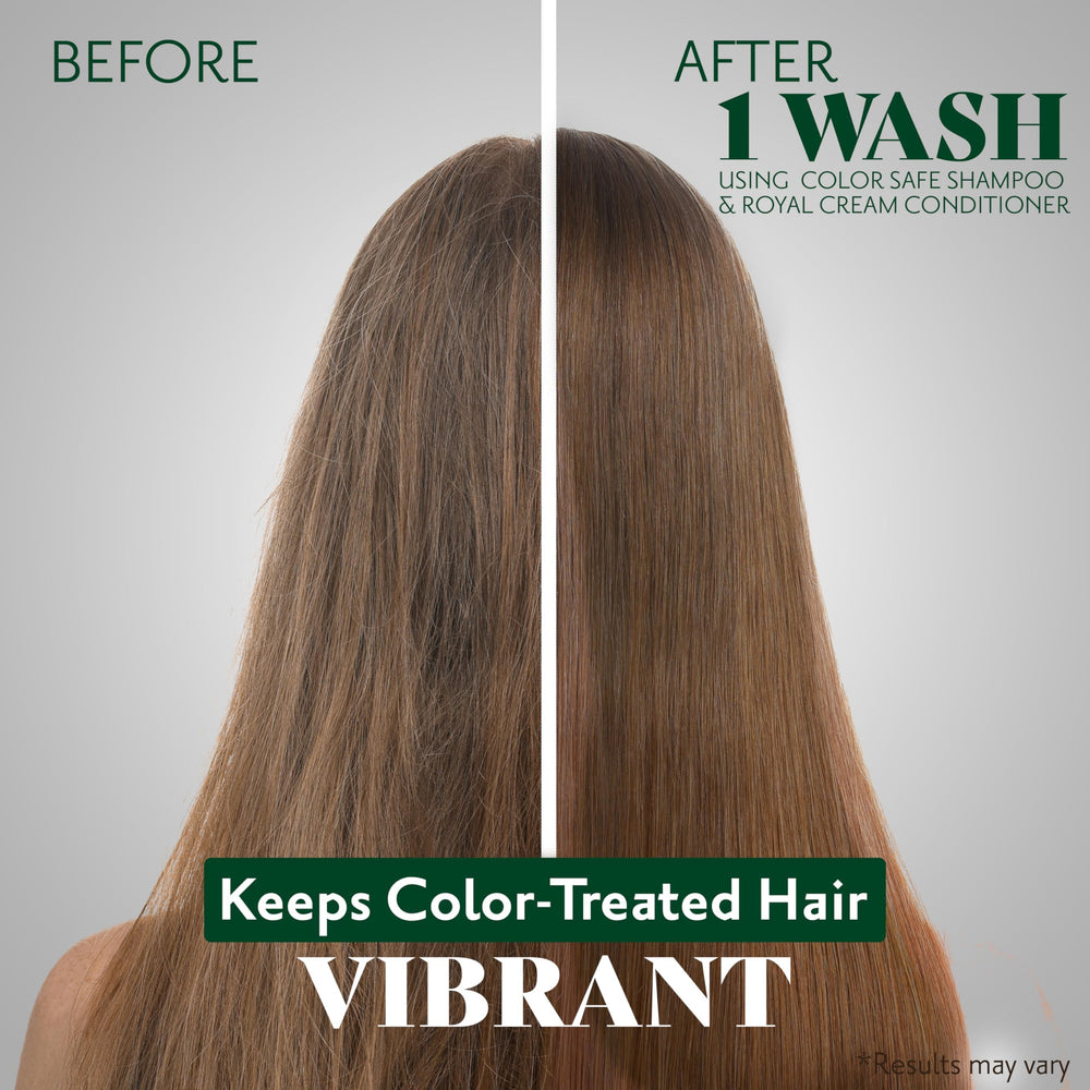 Herbatint color-treated hair before after shows color retention and shine.