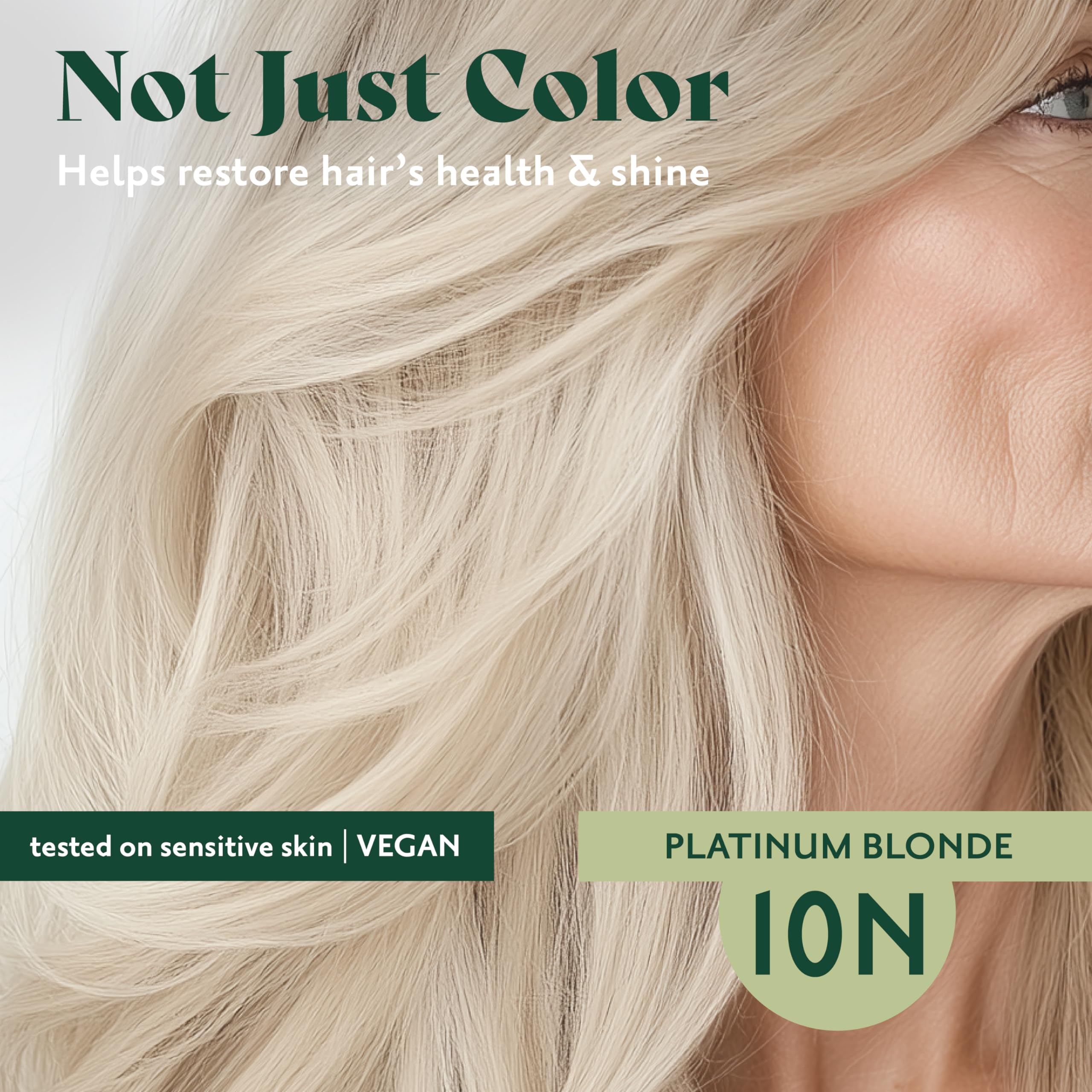 Herbatint fade-defying platinum result suggests long-lasting tone.