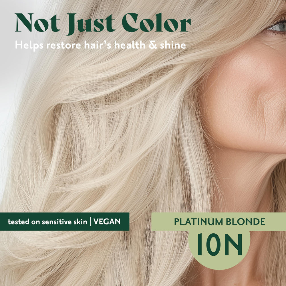 Herbatint fade-defying platinum result suggests long-lasting tone.