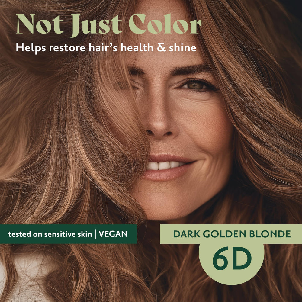 Herbatint finished hair color swatch showcasing 6D shade on light-to-medium hair