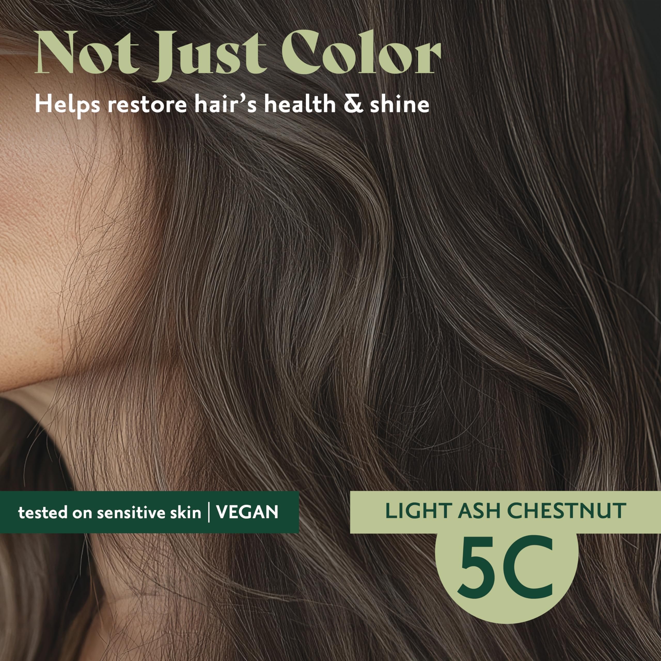 Herbatint gray-coverage demo shows effective color on resistant hair.