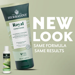 Herbatint Royal Conditioner bottle-jojoba-oil shows frizz control for smooth hair.