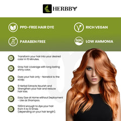 HERBBY packaging box with 500 ml bottle for premium color care