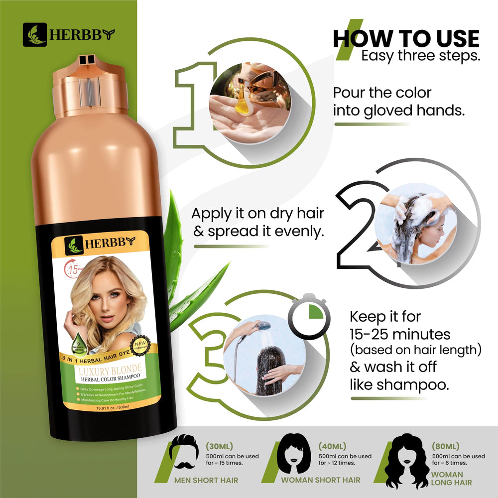 HERBBY herbal extracts nourish scalp in color-shampoo context