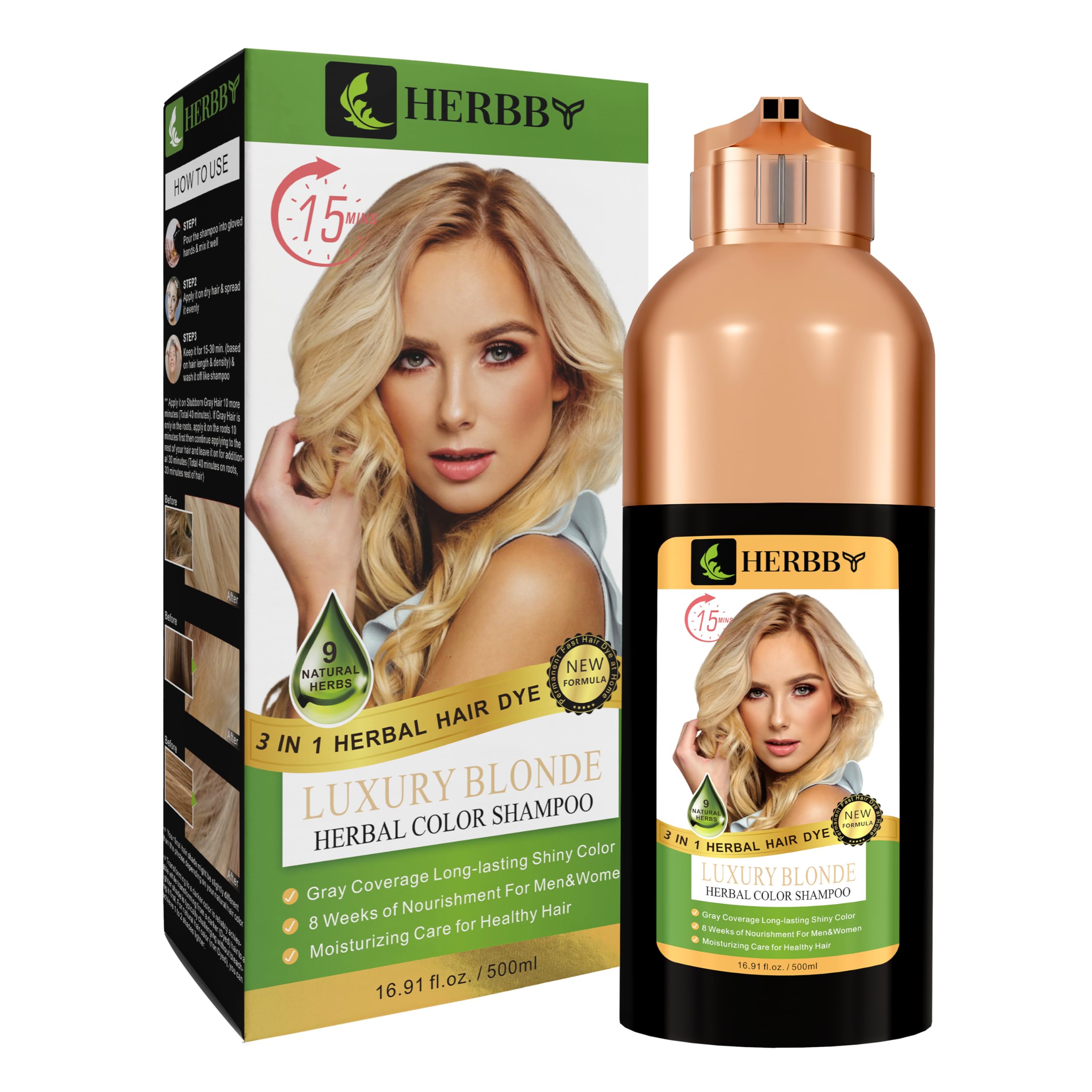 Note about shade variance with HERBBY color shampoo based on starting color