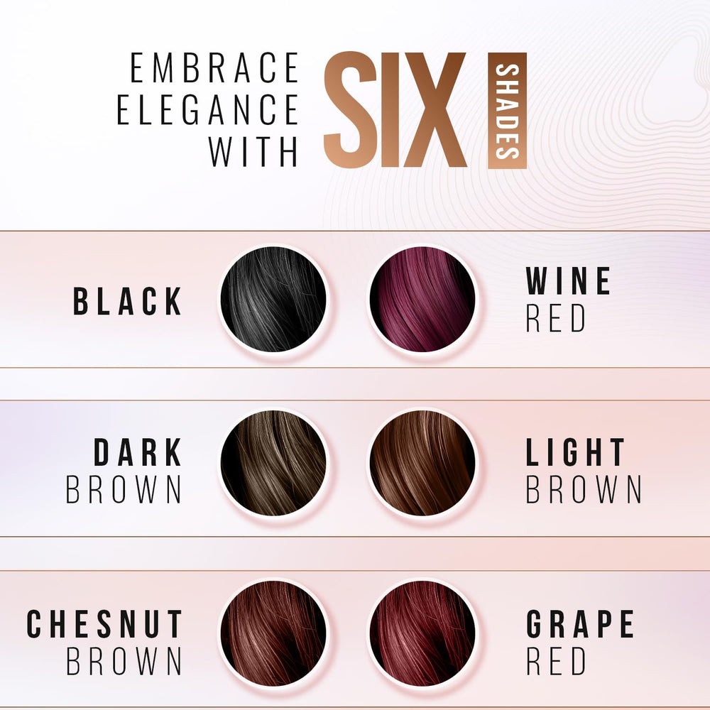 Herbishh chestnut brown shade result preview supports natural gray blending.
