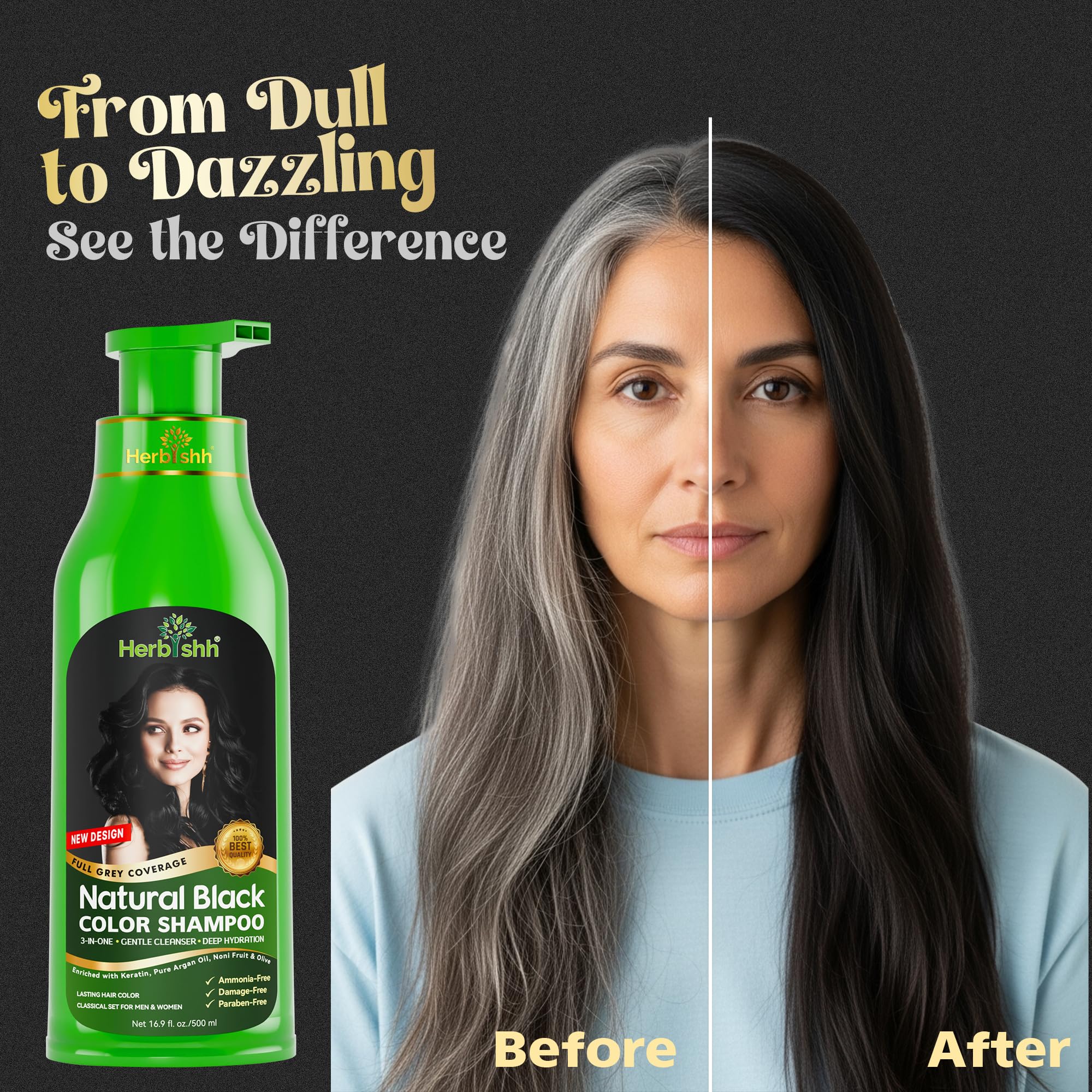 Herbishh Hair Color Shampoo argan oil moisture lock during coloring.