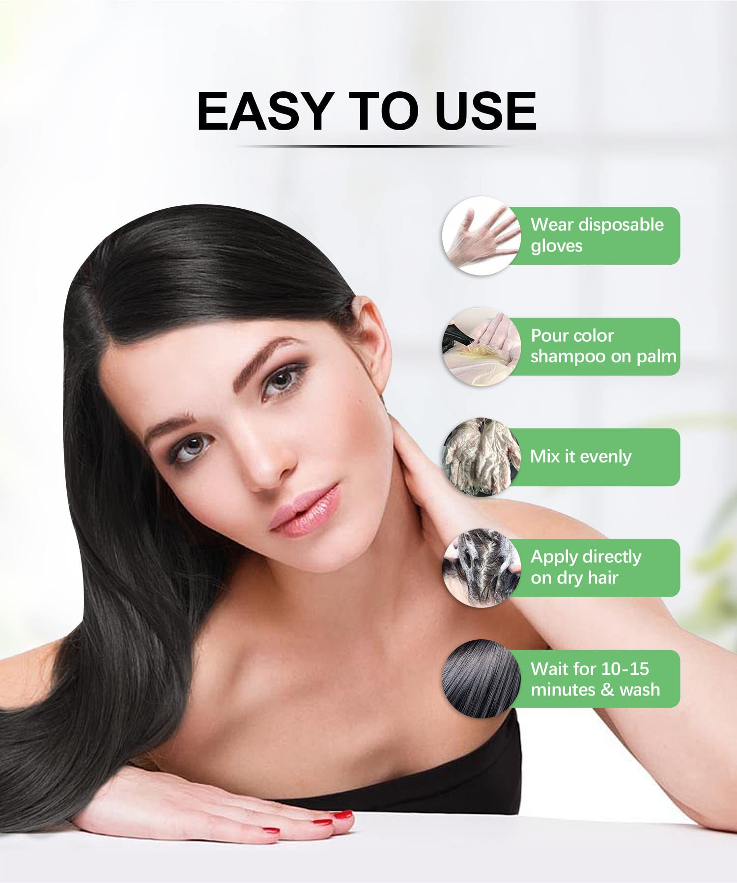 Herbishh Hair Color Shampoo natural ingredients emphasize a gentle, safe formulation