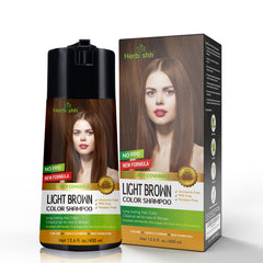 Herbishh packaging highlights color range and safe formula.