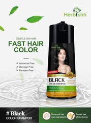Herbishh Hair Color Shampoo tuber fleece flower ingredient image emphasizes color enrichment