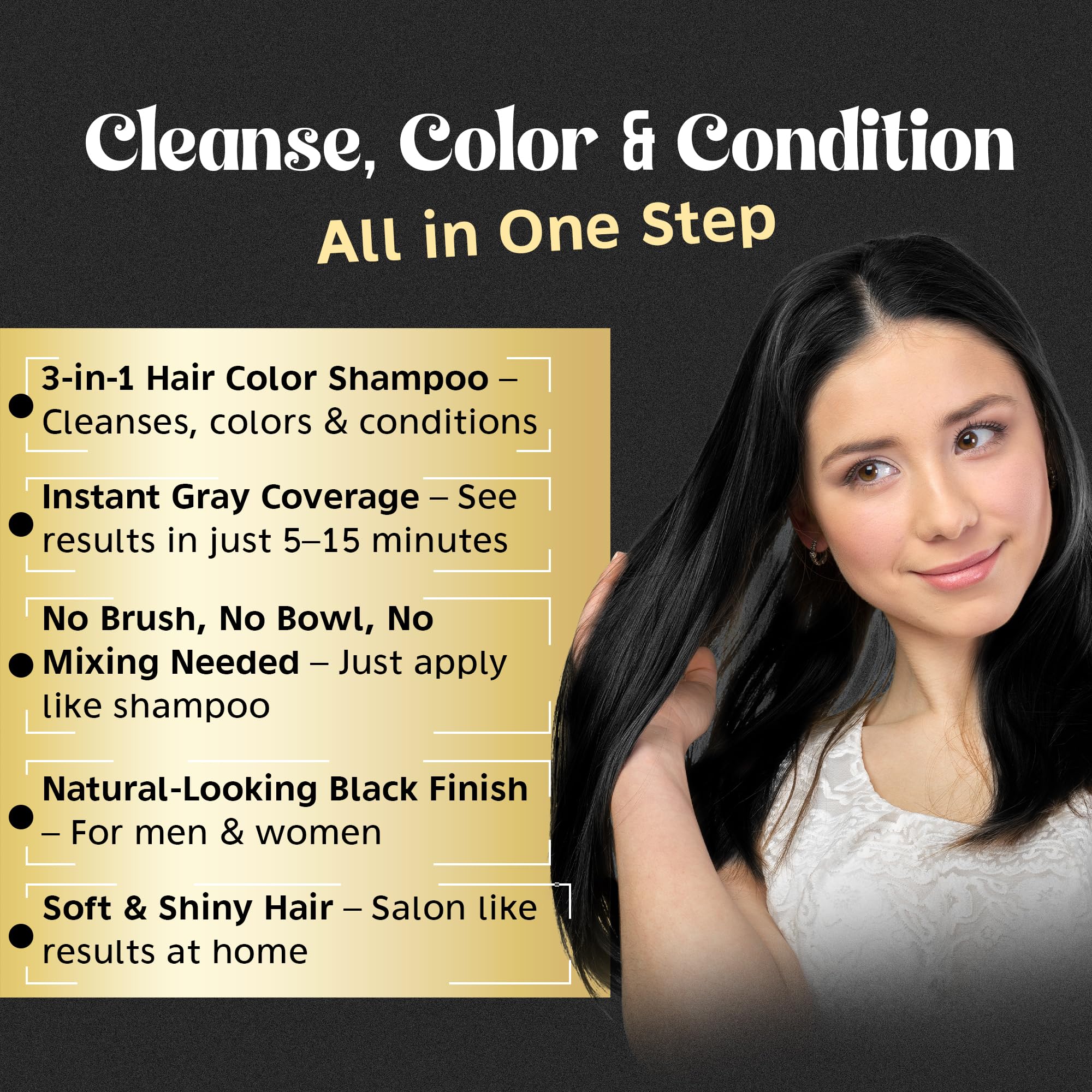 Herbishh Hair Color Shampoo wild ginseng vitality for color protection.