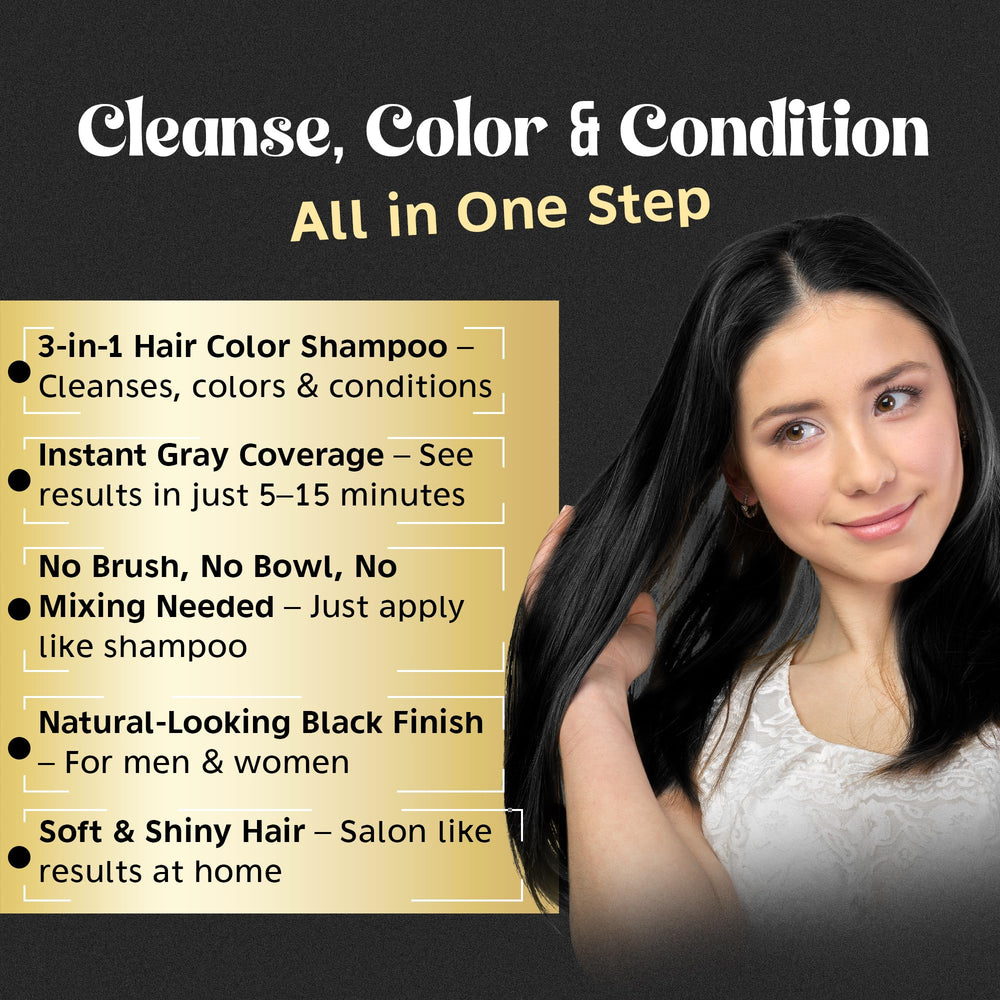 Herbishh Hair Color Shampoo wild ginseng vitality for color protection.