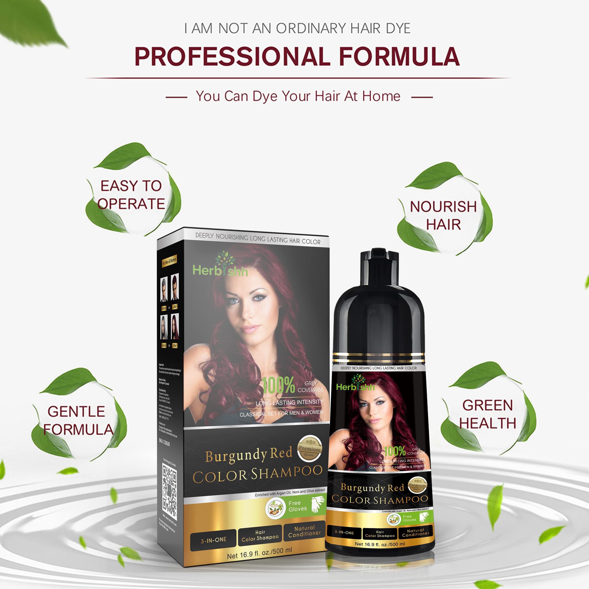 Herbishh Burgundy mushroom blend supports color stability and scalp comfort