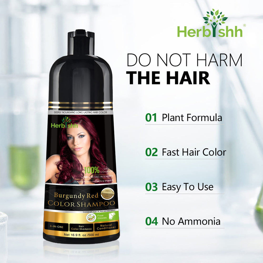 Herbishh Burgundy noni fruit tones color evenly for balanced shade