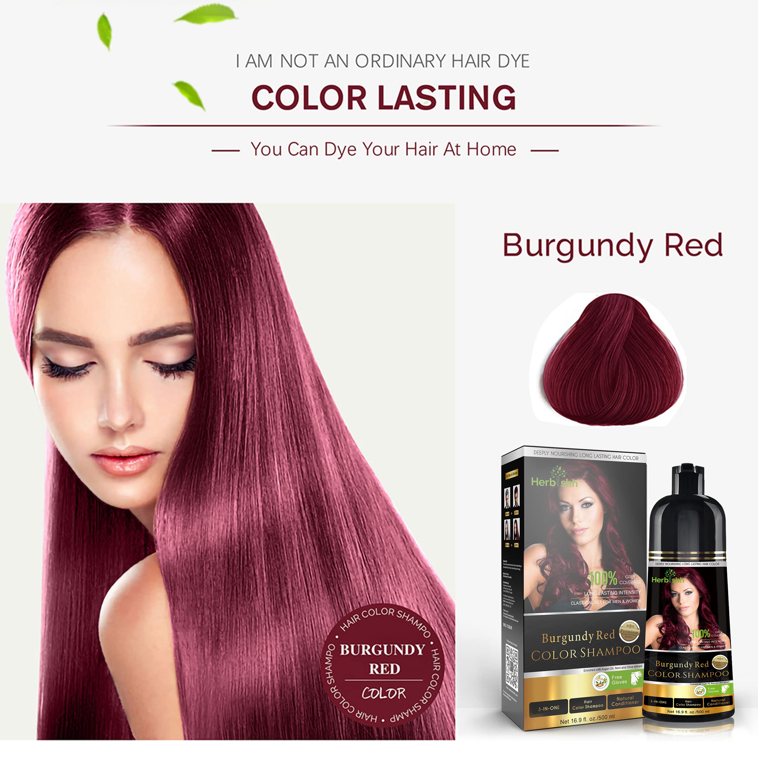 Herbishh Burgundy wild ginseng provides bioactive care for healthier-looking strands