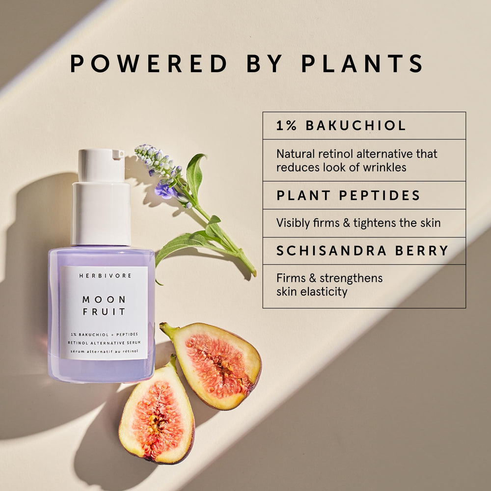 HERBIVORE Bakuchiol 1% drops detail highlighting gentle retinol alternative benefits
