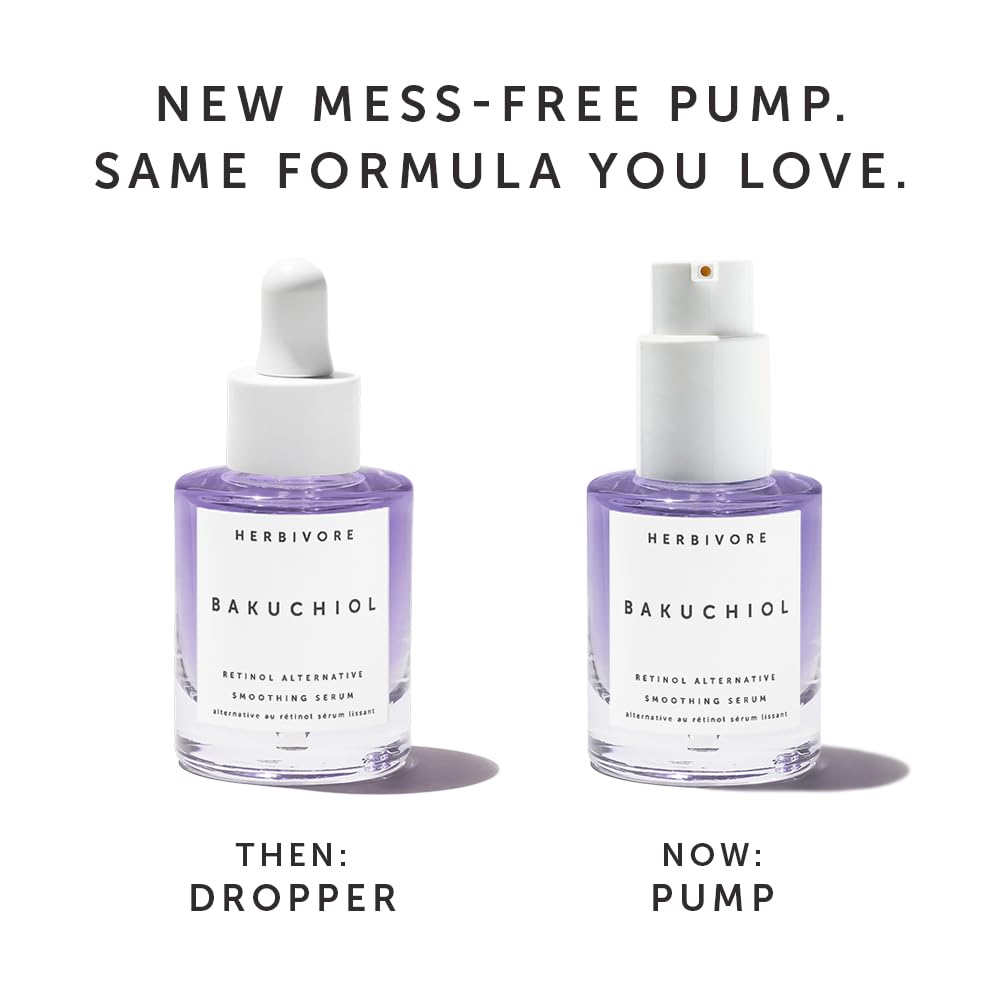 Minimalist bathroom scene with HERBIVORE 30mL bottle emphasizing hydration.