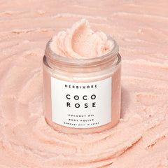 HERBIVORE Coco Rose body polish with virgin coconut oil beads for nourished skin