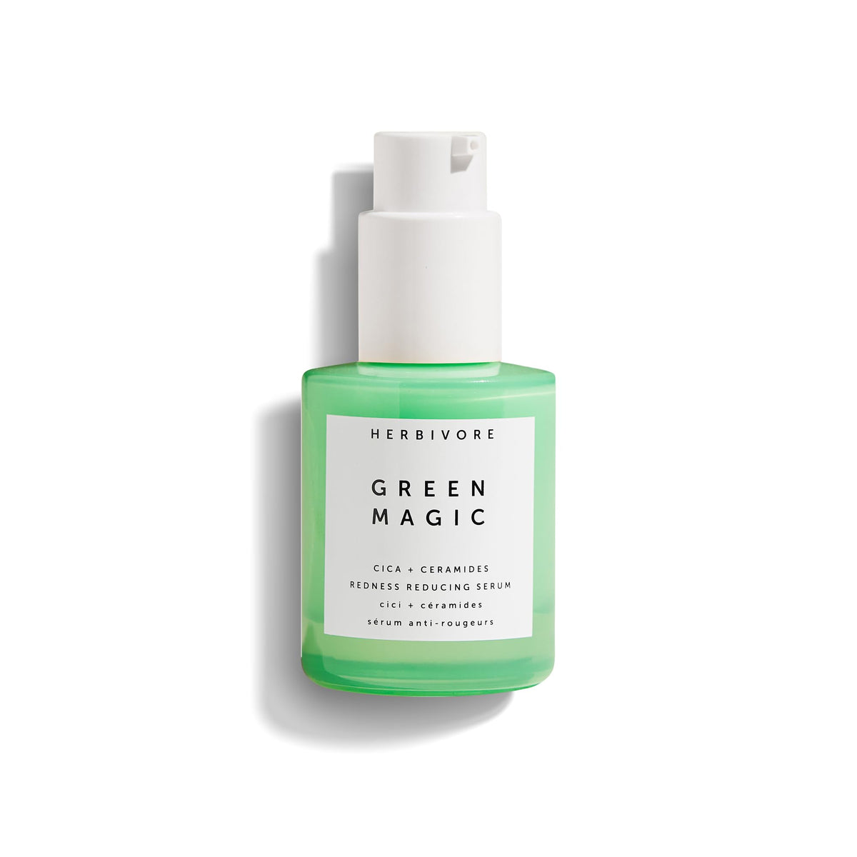 HERBIVORE Green Magic Serum bottle with a lightweight formula for sensitive-skin comfort.