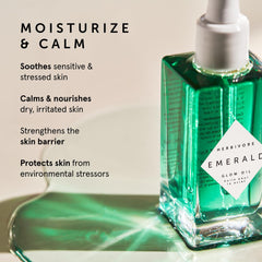 HERBIVORE Hemp Seed Oil ingredient highlights omega rich moisture for radiant skin.