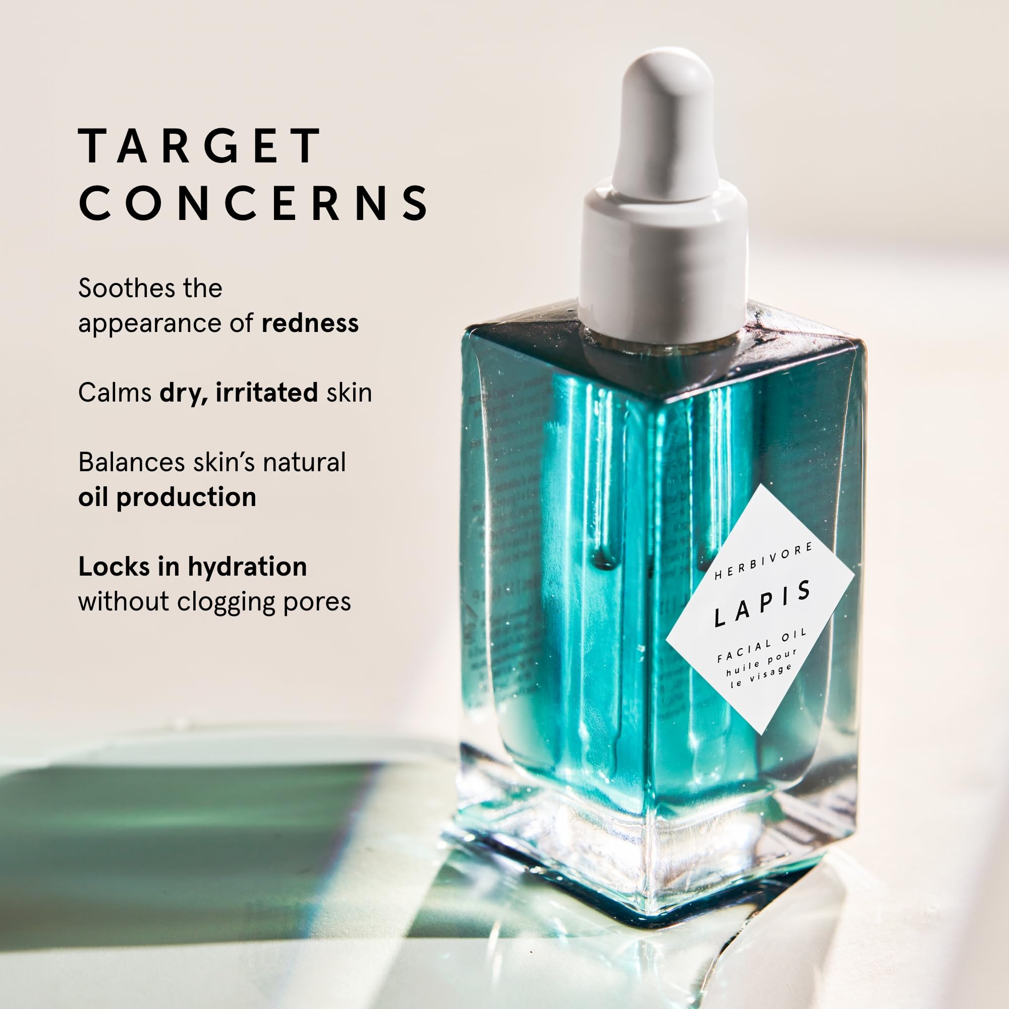 HERBIVORE Lapis blue tansy ingredient highlights redness-soothing potential