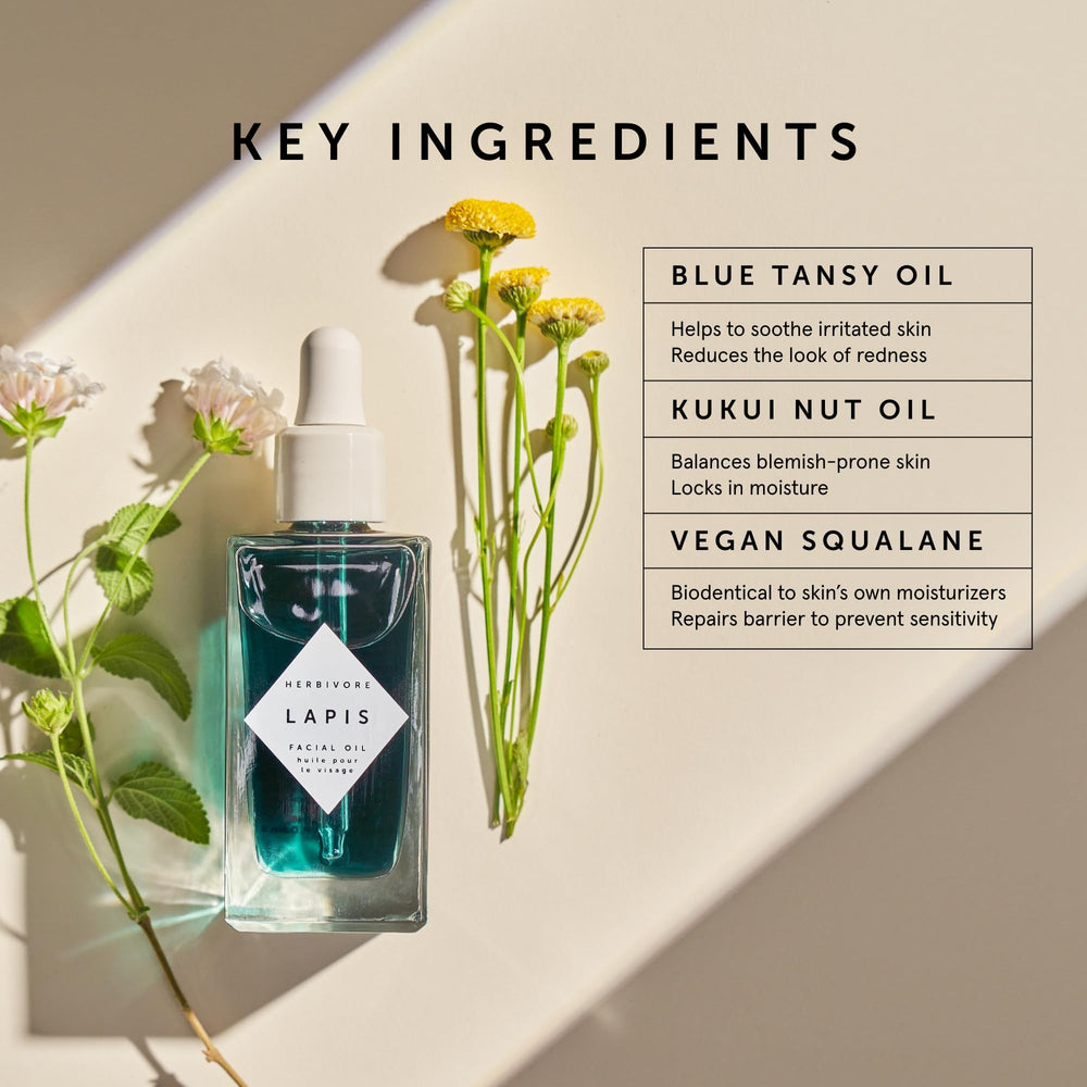 HERBIVORE Lapis vegan squalane provides deep, non-greasy hydration