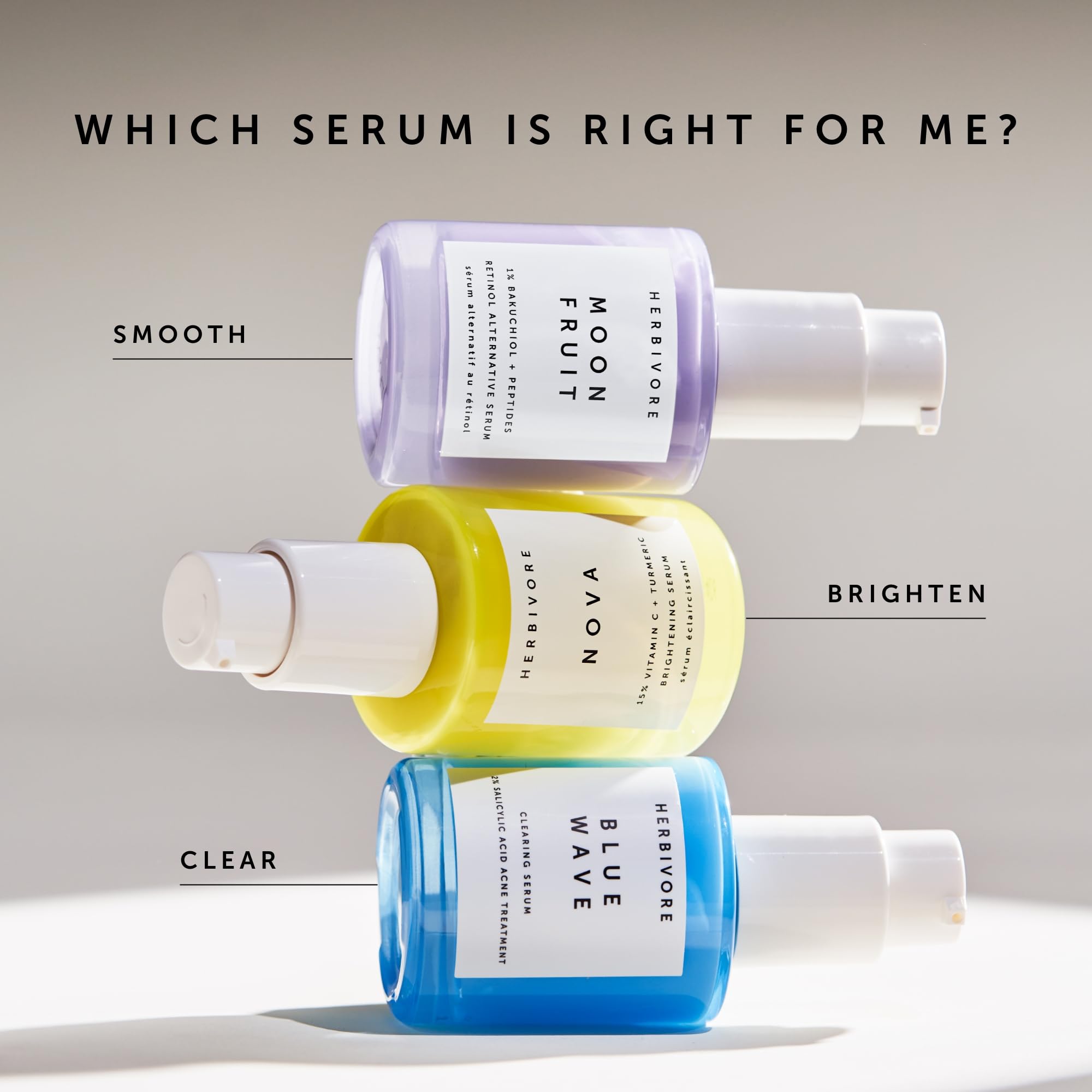 HERBIVORE Nova serum sustainable packaging materials emphasize eco-friendly choice