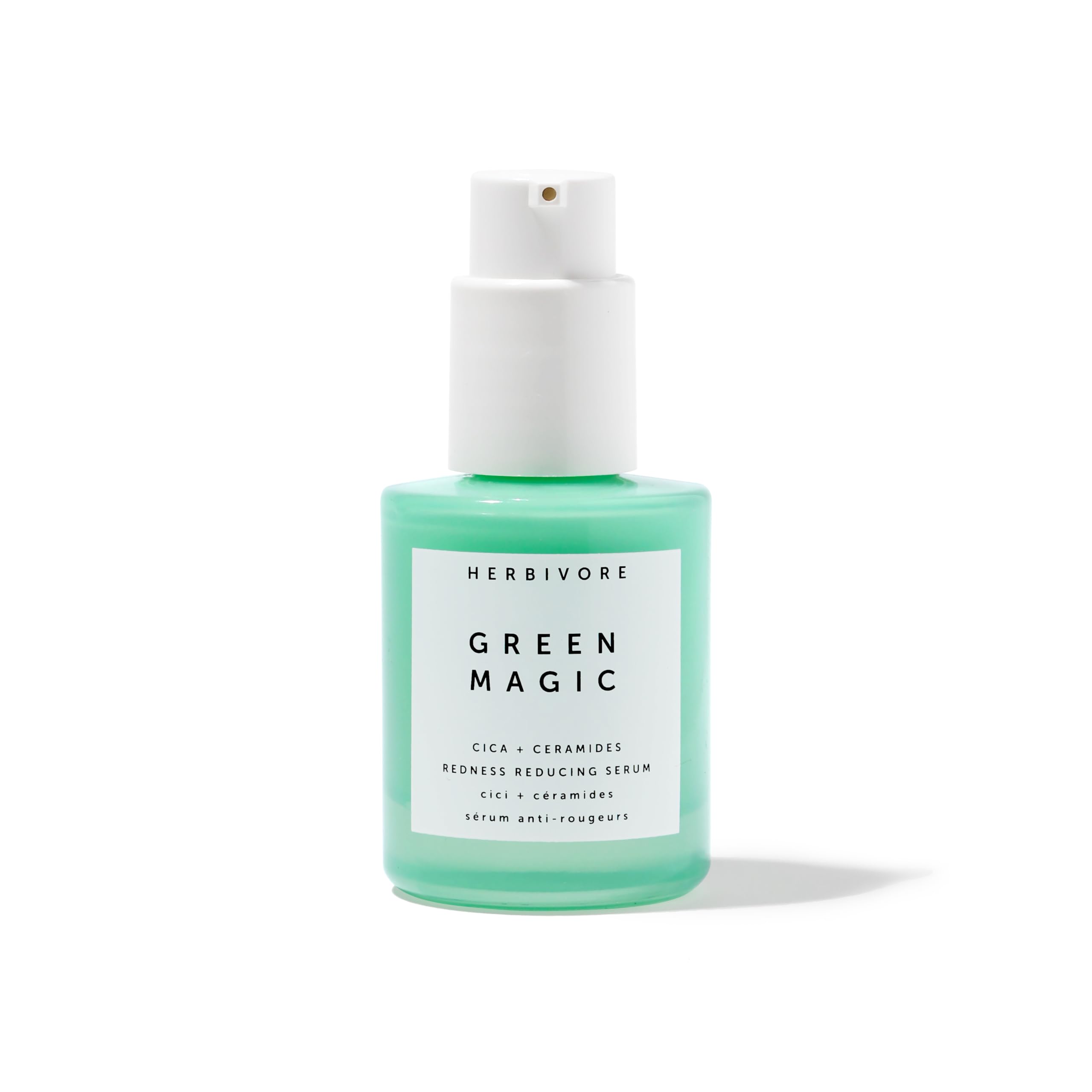 Eco-friendly packaging of HERBIVORE Green Magic Serum appeals to conscious shoppers.